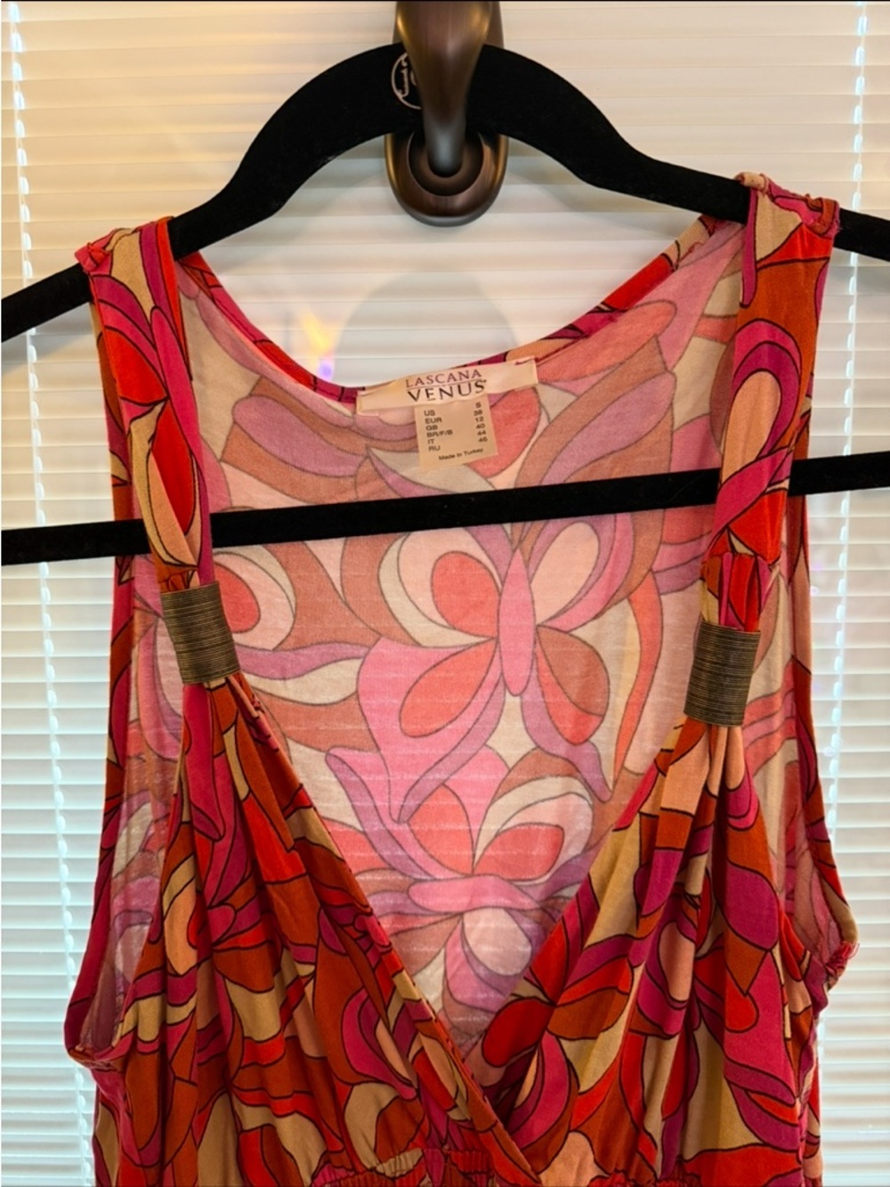 VENUS Pink Orange Floral Print Maxi Sundress - Picture 7 of 7